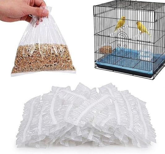 Bird Cage Liners, 80 Disposable Bird Cage Liner Bags, Quick and Easy Bird Cage Cleaning