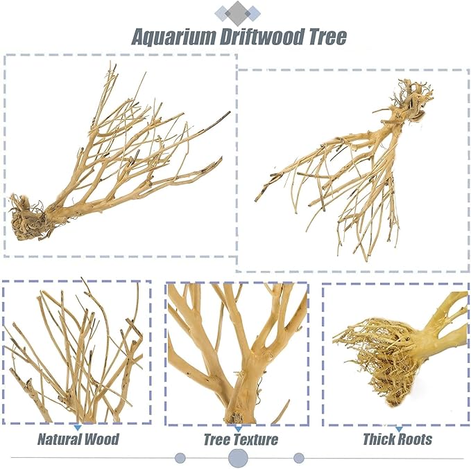 Natural Aquarium Tree Driftwood Aquarium Decor Fish Tank Decoration for Fish Shrimp (1)