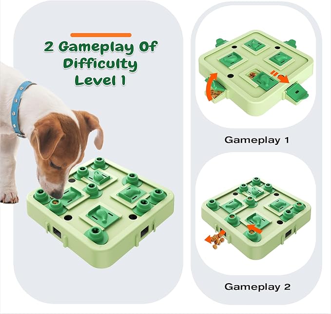 KADTC Dog Chess Puzzle Toy, Large Size, 3 Levels of Step-by-Step Challenge, Beginner to Advanced Slow Feeder & Mental Stimulation for Smart Dogs Enrichment Toys