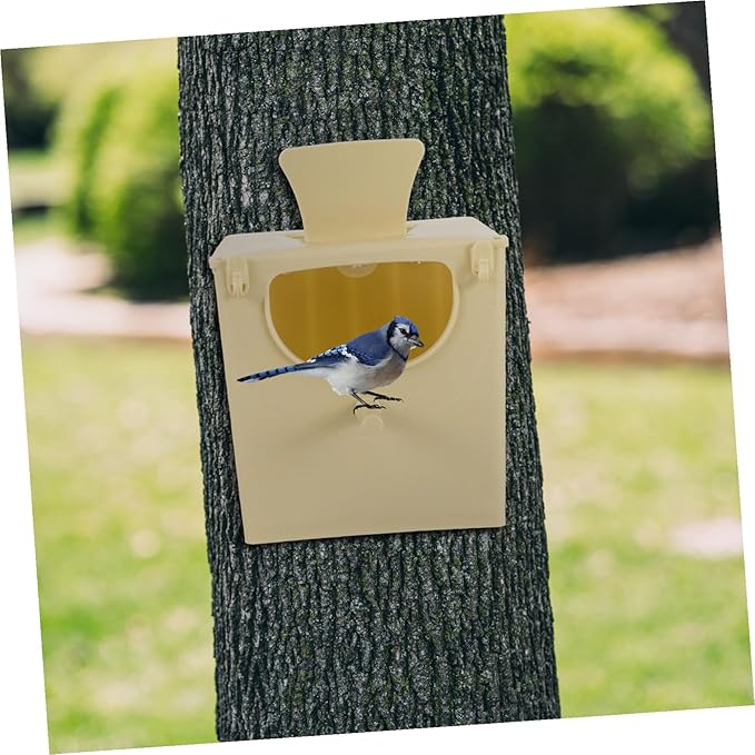 Plastic Bird Nesting Box for Small Birds Weatherproof Breeding Hut for Finches Sparrows Parakeets Lovebirds Cockatiels and Other Pet