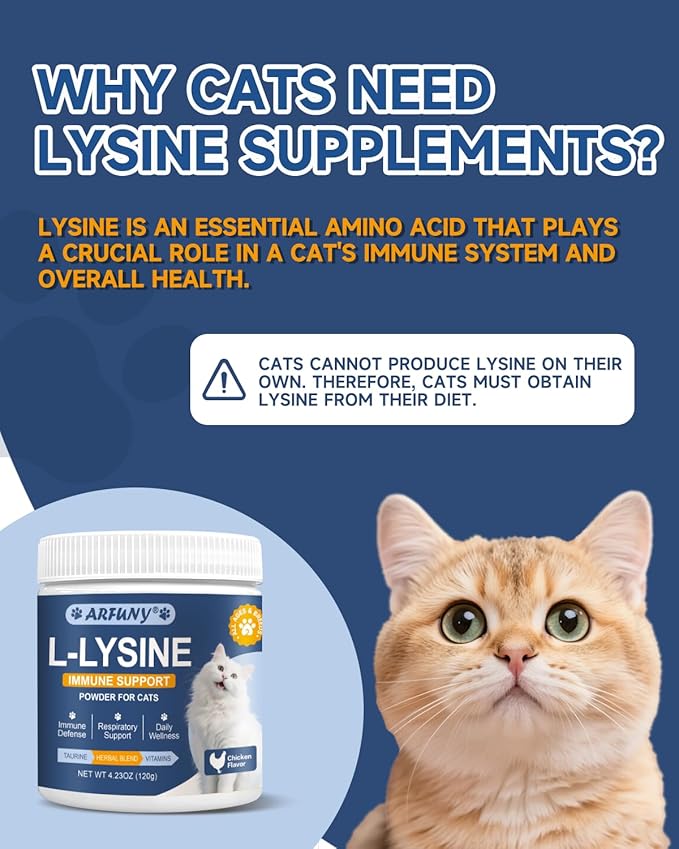 Hairball Treatment for Cats - Cat Hairball Remedy - with Natural Ingredients & Vitamins & Lysine for Cats - Support Immune System, Respiratory, Eye Health