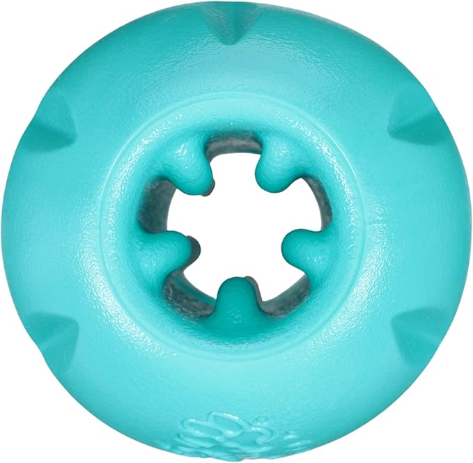 WEST PAW Qwizl Durable Zogoflex Dog Puzzle Toy for Mental Stimulation, and Enrichment - Treat Dispensing for Bully Sticks and Dental Sticks - Dishwasher Safe - Made in USA - Large - Teal