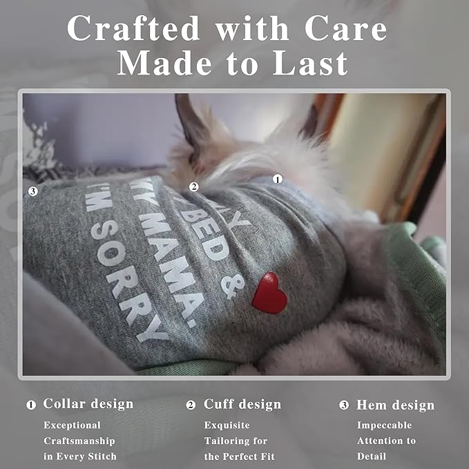 Stylish Cotton Dog Shirt with Print, Soft & Breathable, All-Season Comfort, Fits Most Breeds - Perfect Pet Apparel for Small, Medium, Large Dogs.Grey&3XL