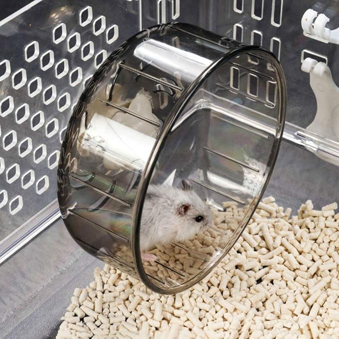 GOLDEAL 5.1 Inches Small Silent Hamster Wheel, Toys for Cage, Super Mute Spinner Exercise Running Wheel for Gerbils or Mice