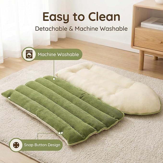Cat Cave Bed for Indoor, Cat Sleeping Bag,2-in-1 Detachable Cat Bed with Zipper & Snap Buttons, Washable Covered Kitty Tent with Soft Arctic Fleece, Warm Calming Pet Bed for Small Dogs & Cats(White)
