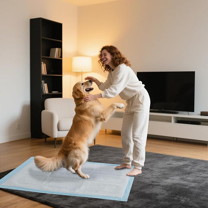 Clean Spaces Extra Large Puppy Pads 28"x34",Super Absorbent Disposable Pee Pads for Dogs / Wee Wee Pads / Potty Training Pads, Incontinence Bed Underpads for Adults, 50 Count