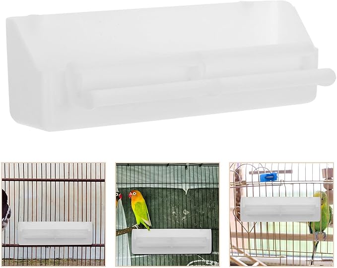 2pcs Automatic Hanging Bird Feeder with Anti-Splash Tray, Wet and Dry Food Dispenser for Parrots and Small Birds, Outdoor Seed Feeding Container