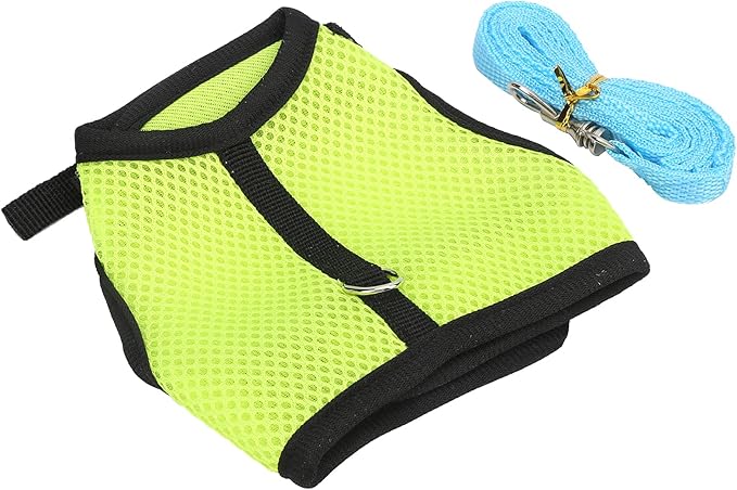 Honio Mesh Chest Back for Rabbit, Pet Mesh Traction Harness Mesh Cloth Mesh Harness for Rabbit for Guinea Pigs for Dogs for Rabbits for Little Pigs (Fruit Green)