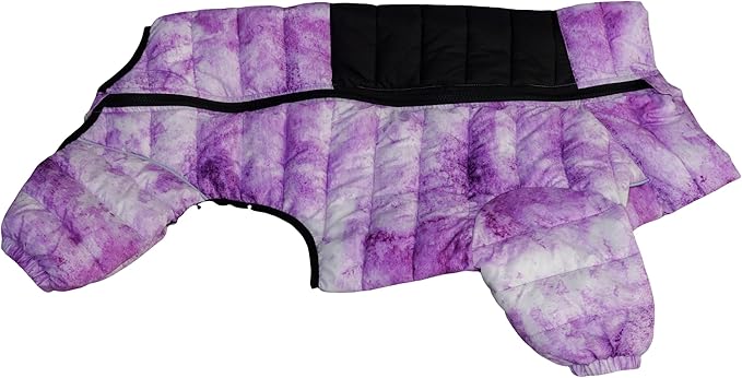 maciai-Purple Waterproof Windproof Reflective Warm Dog Vest, Zippered Adjustable Outdoor Snow Jacket for Small to Large Dogs