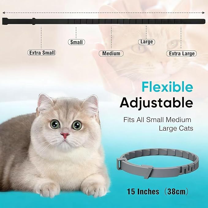Calming Collar for Cats Pheromone Collar for Cats, Relief Anxiety Stress Separation, Help Calm Relax and Comfort Your cat, Ease Anxiety- 4pcs