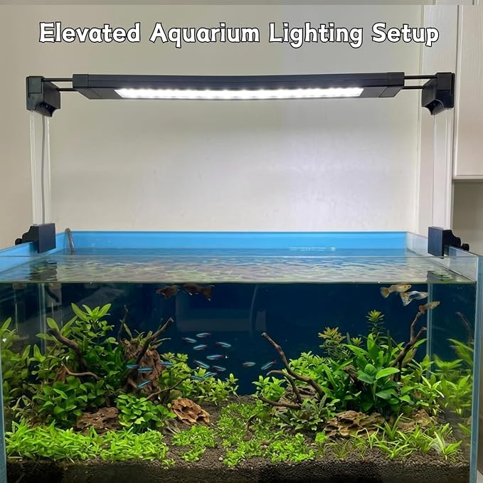 Aquarium Light Riser Compatible with Fluval Plant & Marine LED Lights (8") | Fits Plant 3.0, Plant 2.0, Marine 3.0 & Marine 2.0, Clear Acrylic Panel Stand for Rimless Tanks up to 15mm