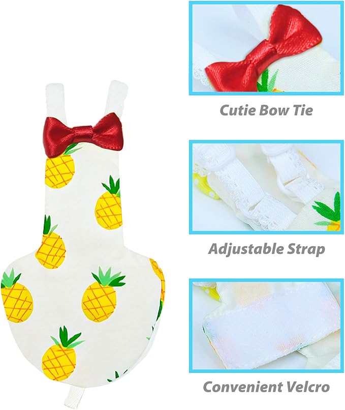 UKJENT Bird Diaper Protective Parrot Nappy 2 Pack, Reusable Outdoor Flight Suit with Waterproof Inner Layer, Machine Washable Cute Urine Wet Suit for Cockatiel Parakeet Lory(S)