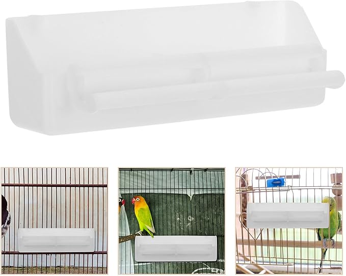 HANABASS 2 Pieces Automatic Parrot Feeder Bird Food Container Hanging Bird Seed Tray Anti-Splash Wet and Dry Feeder Outdoor Indoor