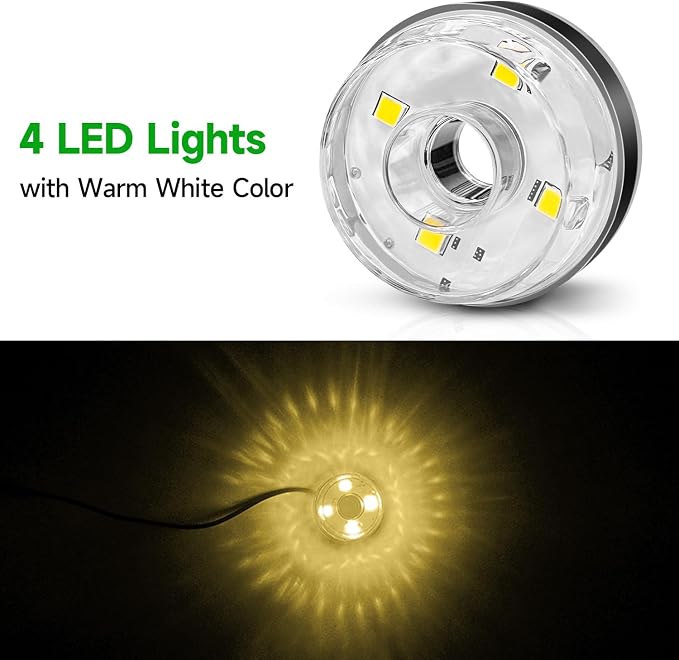 15W 800L/H Submersible Pond Fountain Pump with LED Lights, Ultra Quiet Water Pump, Pond Fountain Pumps for Small Pond, Garden, Aquarium, Fish Tank, Indoor Outdoor Fountain 3 Type Nozzle (Warm)