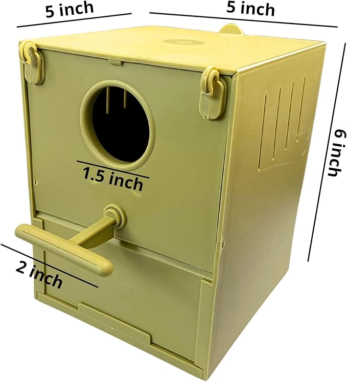 2GR Pearl Nest for Small and Exotic Canaries & Parrot Chicks – Comfortable and Durable Bird Shelter for Safe Nesting and Breeding – Sturdy Design, Easy to Install