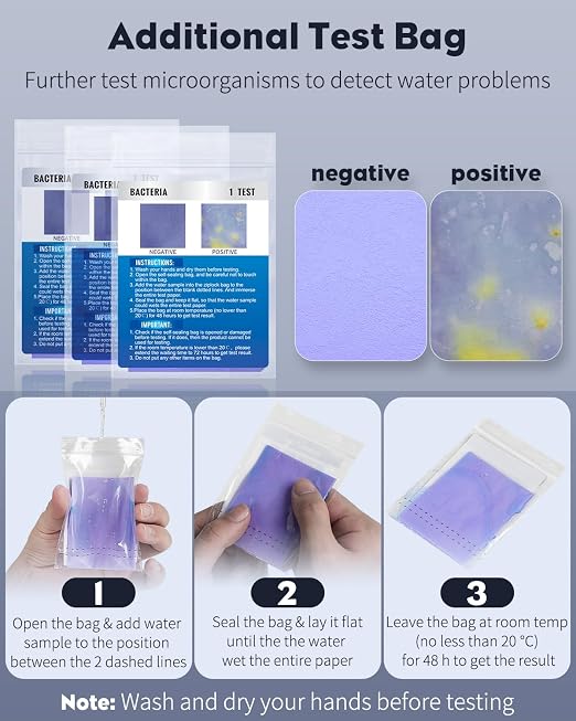 Pawfly 21 in 1 Drinking Water Test Kit, 125 Strips for Tap Water Well Swimming Pool Aquarium Spa, Home Water Quality Test Strips for pH Hardness Chlorine Lead Iron Copper Nitrate Fluoride & More