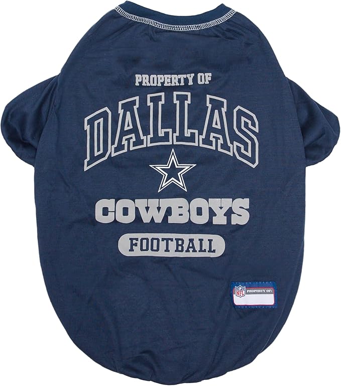 NFL Dallas Cowboys Dog T-Shirt for Pets, Size X-Large. Officially Licensed Pet Shirt with Team Logo, Soft Stretchable Comfort Fit Apparel for Dogs & Cats
