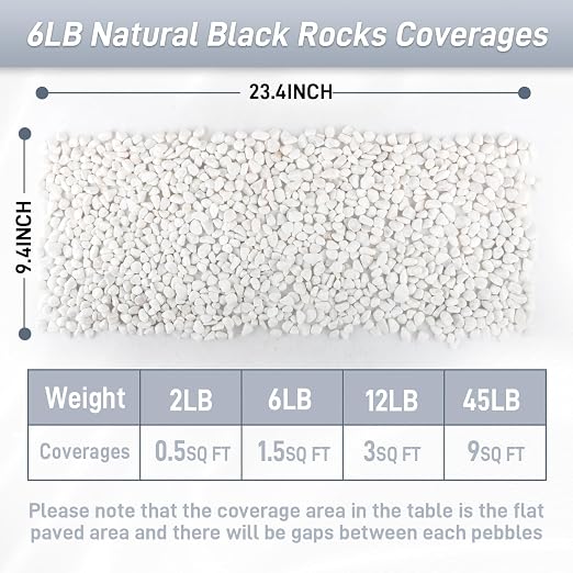 Mulctun 6Lb White Rocks for Plants, 1/4"-3/4" White Pebbles, Decorative Stones for Vases, Small Aquarium Gravel for Fish Tank Garden Rocks for Potted Plants & Home Decor