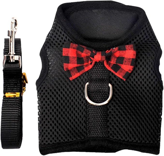 BESTonZON Pet Harness Vest Breathable Mesh Dog Chest Strap Adjustable L Size 35-40cm for Rabbits Guinea Pigs Squirrels Small Animals Walking Harness