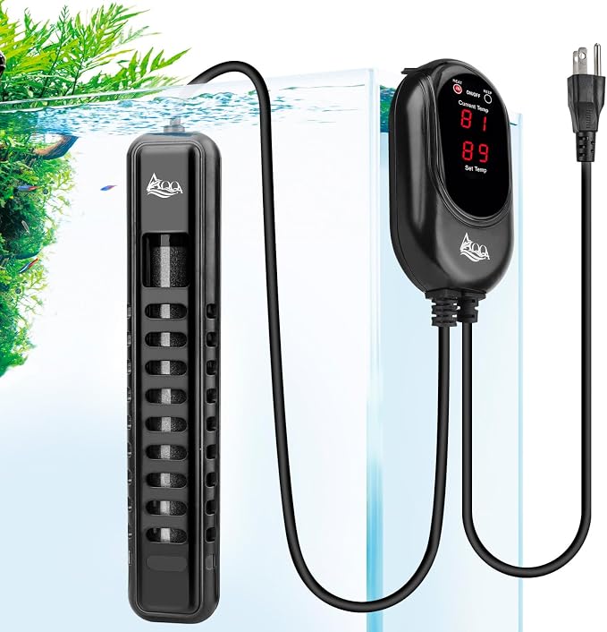 AQQA Aquarium Heater 200W for 45-80 Gallon Submersible Fish Tank Heater for Aquarium Betta Fish Heater Aquarium Thermostat Heater Freshwater and Saltwater (200W for 45-80 Gal)