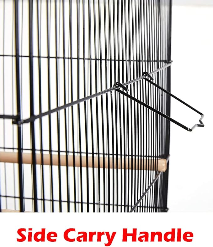 55" X-Large 3/8-Inch Tight Bar Spacing Multiple Flight Bird for Small Size Aviary Budgie Canary Finch Breeding Cage with Removable Rolling Stand