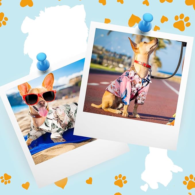 Weewooday 4 Pieces Small Pet Summer T-Shirts Hawaii Style Floral Pet Dog Shirt Breathable Cool Clothes Beach Seaside Puppy Sweatshirt for Puppy(Floral Style,2X-Large)