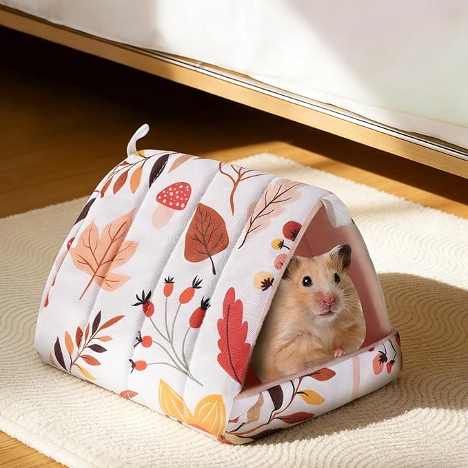 2 Pcs Guinea Pig Hideout Guinea Pig Tunnel Bed Washable Small cage Accessories for Little Bunny Hamsters Hedgehog Ferret Chinchilla and Other Small Animals,2 Styles, 7.9 Inches