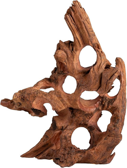 emours Porous Natural Driftwood for Aquarium, Aquascaping Driftwood with Holes, Hand-Selected Tunnels & Hideouts, Aquascaping Hardscape, Terrarium Reptile Décor, No Paint or Resin (16-20" (40-50 cm))