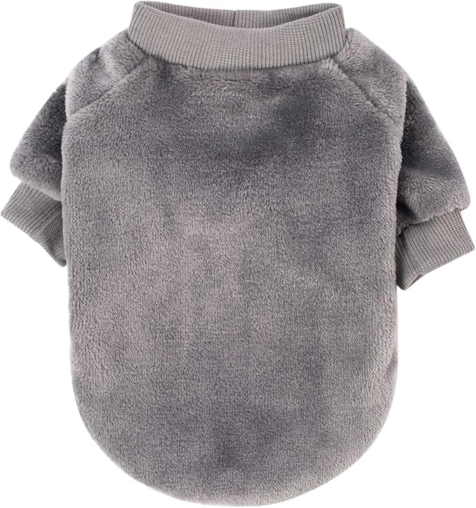 FabriCastle Dog Sweater, 3-Pack Dog & Cat Clothes, Ultra Soft and Warm Pet Jackets XXS XS for Small Dogs Boy & Girl, Winter Pet Apparel Costumes, Puppy Outfits (Grey,Blue,Dark Blue, Small)