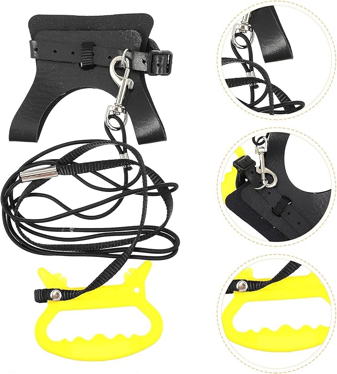 Lightweight Outdoor Bird Flight Vest Harness and Adjustable Leash Set, Dark Color M Size, Training Harness for Small to Medium Parrots