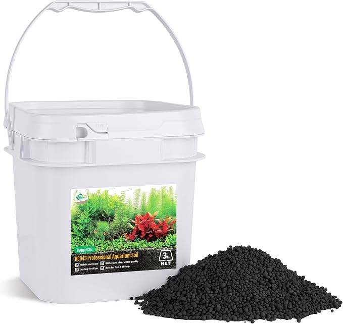 Premium Upgraded Aquarium Soil, 1-5mm Nutrient-Rich Water Grass Mud for Planted Tanks, Dust-Free & No Rinse, Safe for Fish & Shrimp (6.6 Pounds)