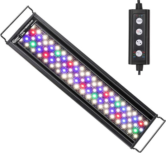 hygger Advanced LED Aquarium Light with Timer, 24/7 Lighting Cycle & DIY Mode, Full Spectrum Fish Tank Light for 12-17 in Freshwater Planted Tank