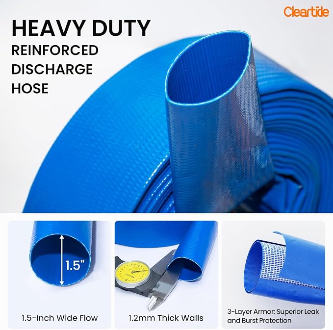 utility submersible pump with water sensor 1/3hp pump with hose, 10ft