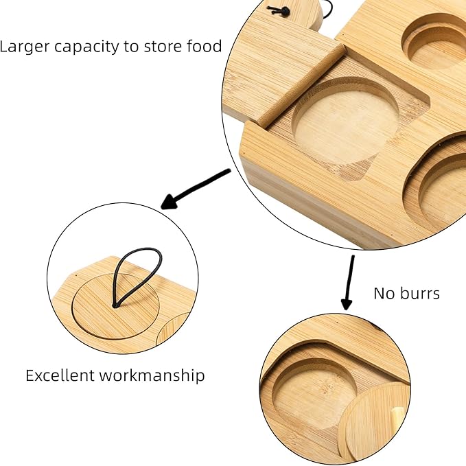 6-in-1 Guinea Pig Foraging Toys, Bamboo Hamster Enrichment Toys, Snuffle Puzzle Feeder with Hide Treats for Small Animals, Rabbits, Chinchilla, Rat