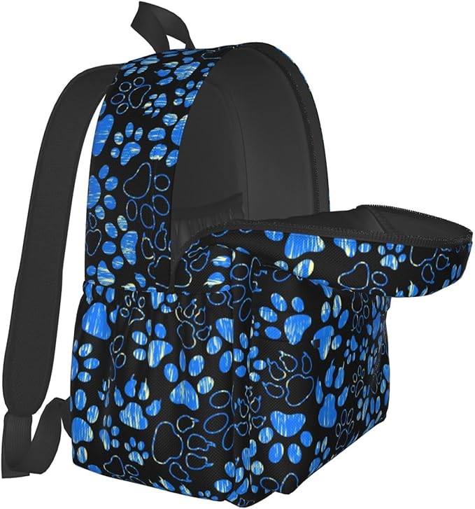 Paw Print Backpack for Women 16.9 inch Travel Casual Laptop Backpack Lightweight Waterproof Hiking Daypack