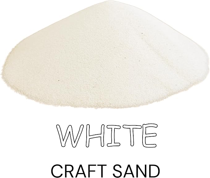 3 lb Natural White Sand for Sandbox, Sand Art, Home Decor, Sensory Bin, Aquarium & More, Odorless, Non-Toxic, Safe for Kids & Pets, Versatile, and Clump-Free for Easy Handling