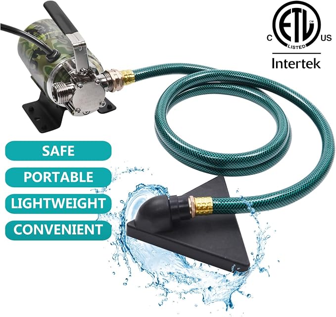 TIGEROAR Water Transfer Pump 115V Utility Pump 330 GPH for Water Removal | Electric Pump Portable with 6 ft. Suction Hose 0.1HP Water Tank Pump for Transferring from Ponds, Pools, Aquariums, Hot Tubs