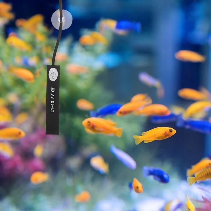 Abaodam Mini USB Aquarium Heater for Betta Fish and Aquatic Turtles, 10w Small Desktop Heater with Precise Temperature Regulation and Stable Heat for 2-5l Betta Fish Tanks