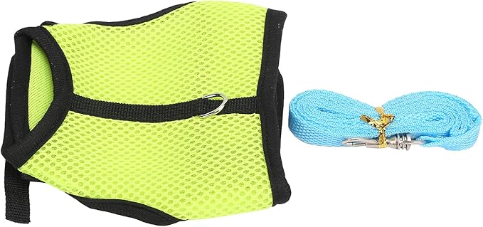Yctze Adjustable Mesh Harness with Leash for Rabbits & Guinea Pigs - Comfortable Chest & Back Traction for Small Pets (Fruit Green)