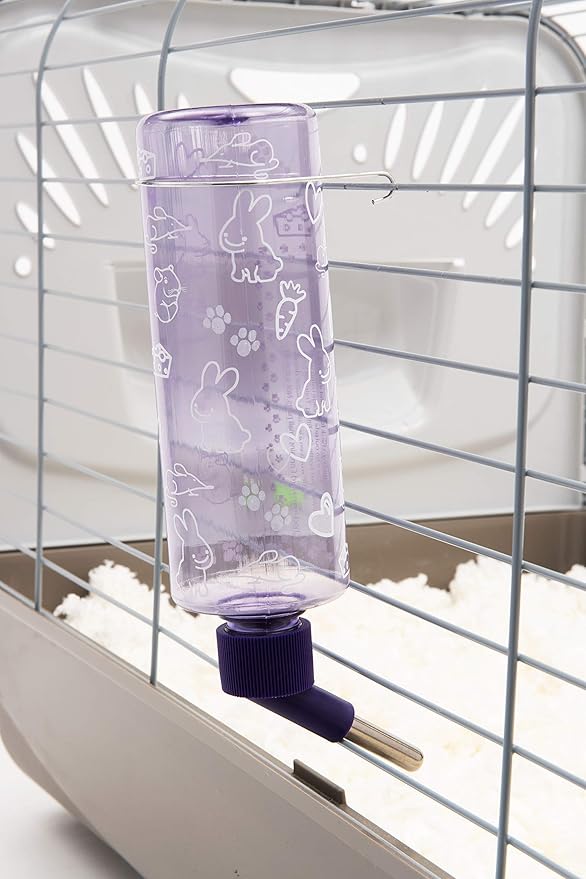 Lixit Standard Cage Water Bottles for Rabbits, Ferrets, Guinea Pigs, Hamsters, Rats, Mice and Other Small Animal's (16 Ounce, Clear Pack of 2)