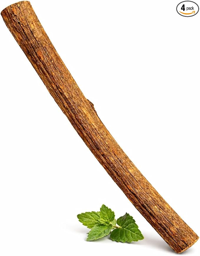 Silvervine Sticks for Cats with Catnip Oil (4 Pack) - Matatabi Cat Chew Stick Dental Toy for Teeth Cleaning - Natural Kitten Teething Chew Toys for Indoor Cats - Made in USA