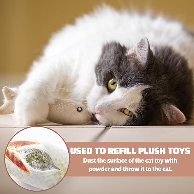 Organic Fresh Dried Catnip for Cats,100% Natural,Safe & Non-Addictive Catnip,Refillable Catnip Toys for Cats & Kittens, 50 Grams（1.8 OZ）