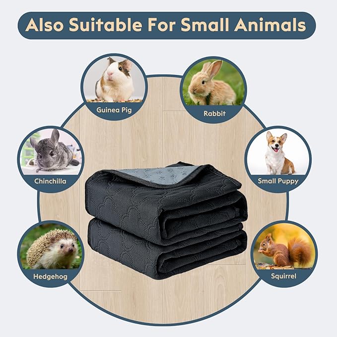 FunFurry Washable Pee Pads - 2 Pack Reusable, Waterproof, Super Absorbent Dog Training Pads with Non-Slip Backing (Dark Grey, 41" X 41")