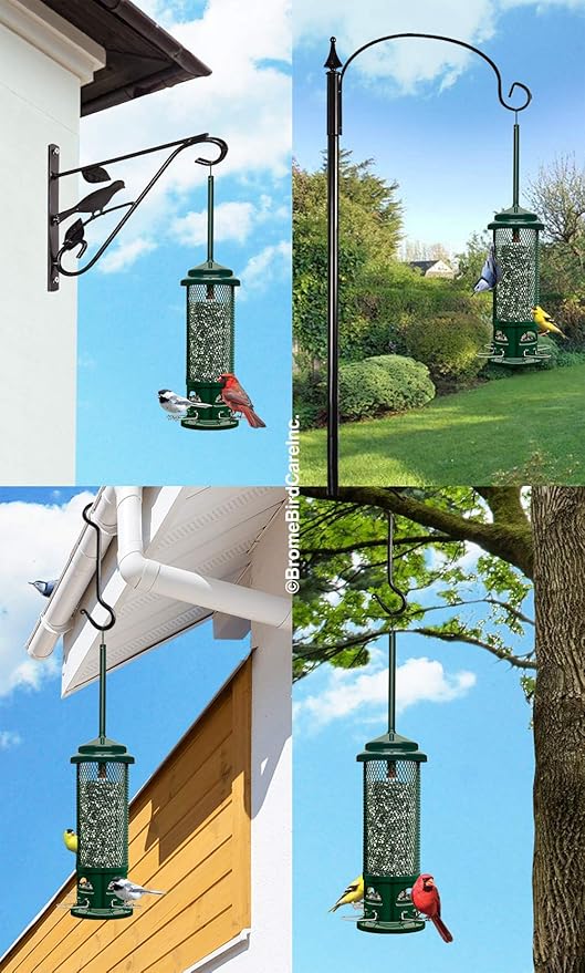 Squirrel Buster Legacy Squirrel-Proof Bird Feeder for Wild Birds – 4 Metal Removable Perches, 2.6 lb Seed Capacity, Chew-Proof Design, Easy to Clean, Green