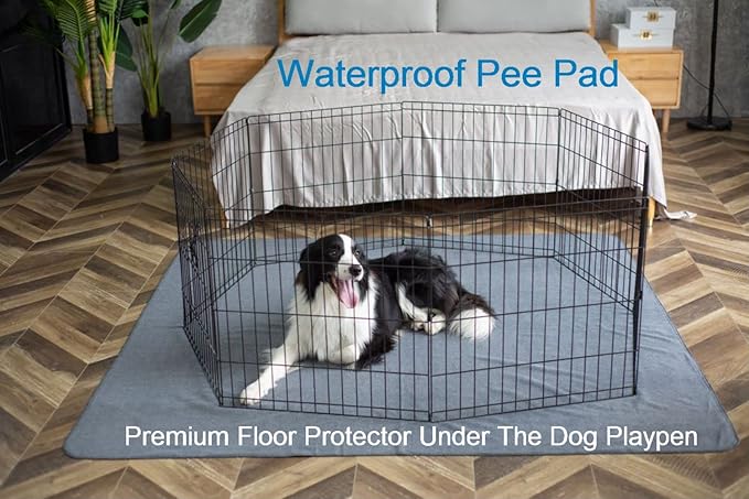 Peepeego Non-Slip Dog Pads Extra Large 72" x 72", Washable Pee Pads with Fast Absorbent, Reusable, Waterproof for Training, Whelping, Housebreaking, Incontinence, for Playpen