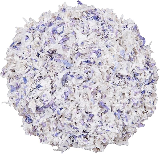 Small Pet Select Lavender Bedding, Paper Bedding with Real Lavender, Soft Animal Bedding with Odor Control for Guinea Pig, Rabbit, Hamster, or Bunny, Cage Accessories, Made in USA, 56L