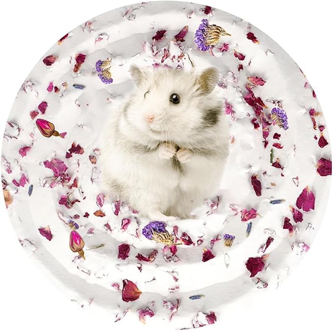 Hamster Bath Sand,5LB Dust Free Hamsters Bathing Sand Natural Petals Scented Desert Sand or Potty Litter Sand for Chinchilla Guinea Pigs Gerbil Mice Small Animals