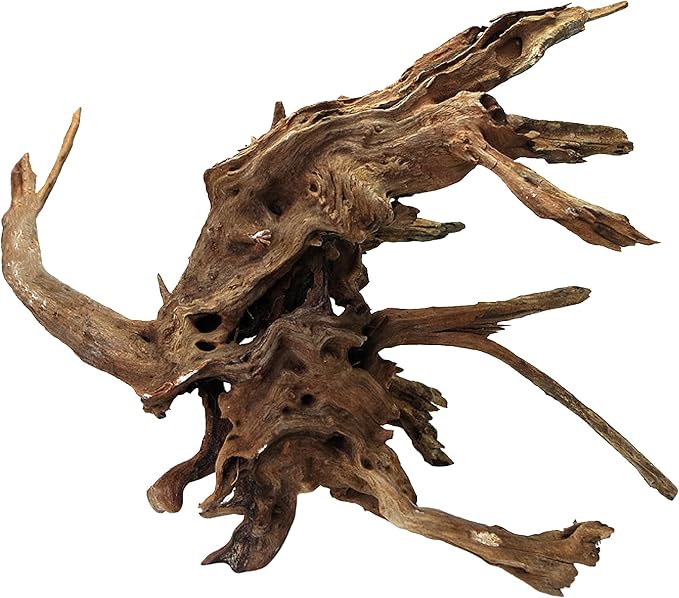 kathson Large Natural Aquarium Driftwood Reptiles Branches Terrarium Ornament Sinkable Wood Decor Trunk Fish Tank Log Habitat Decoration (11"-17")