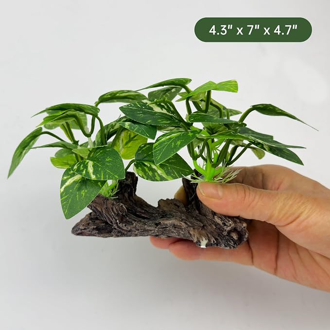 Fish Tank Decor, Aquarium Plants, Reptile Tank Accessories | Artificial plant decorations for aquariums and amphibian habitats, providing both hiding spots and decoration. Type-C