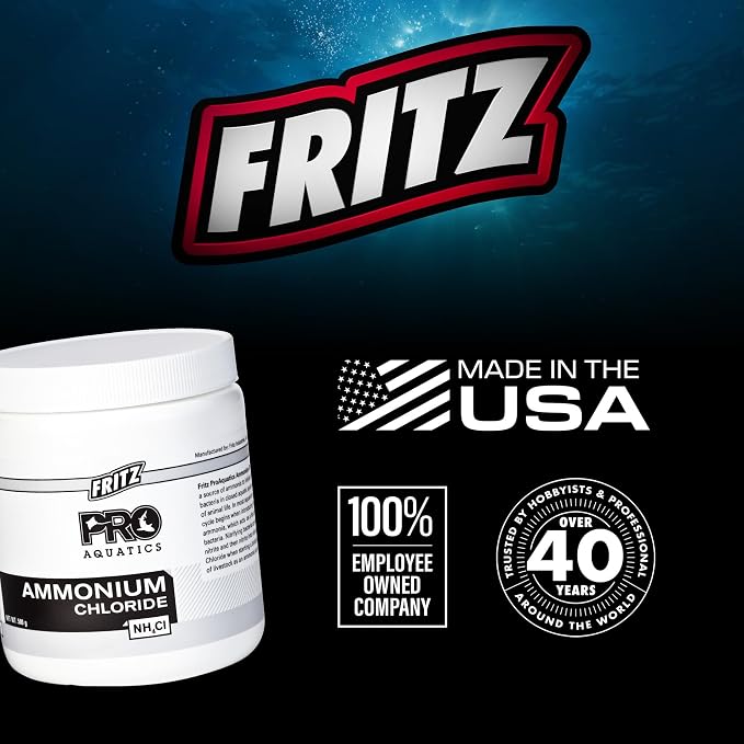 Fritz Pro Aquatics Ammonium Chloride - Ammonia Source for Fishless Cycling (500 g)